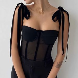 commense corset crop top - never been worn size large